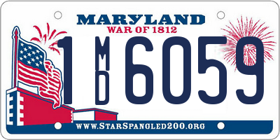 MD license plate 1MD6059