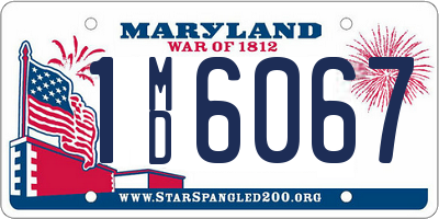 MD license plate 1MD6067