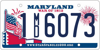 MD license plate 1MD6073