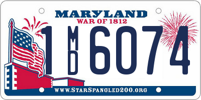 MD license plate 1MD6074