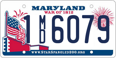 MD license plate 1MD6079