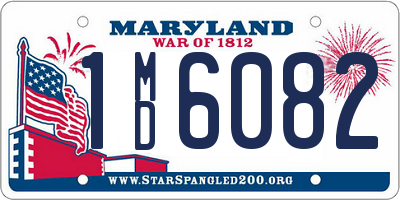 MD license plate 1MD6082