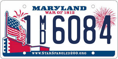 MD license plate 1MD6084