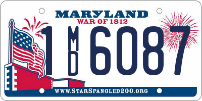 MD license plate 1MD6087