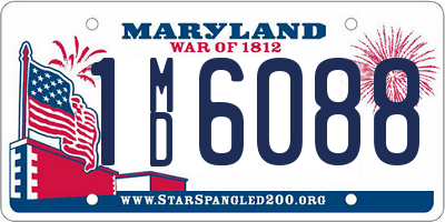 MD license plate 1MD6088