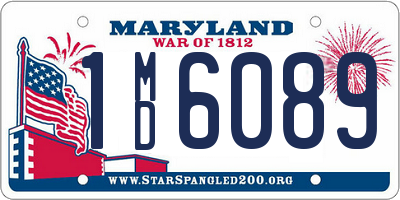 MD license plate 1MD6089