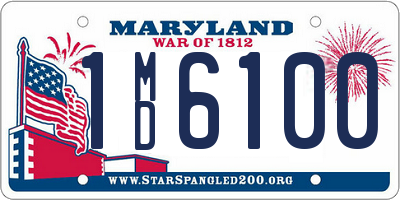 MD license plate 1MD6100
