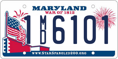 MD license plate 1MD6101