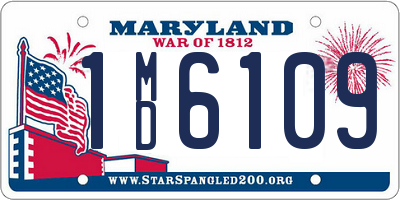 MD license plate 1MD6109