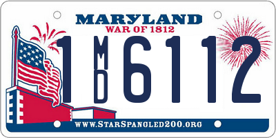 MD license plate 1MD6112