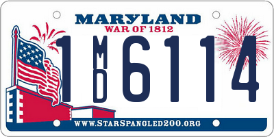 MD license plate 1MD6114