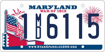 MD license plate 1MD6115