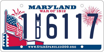 MD license plate 1MD6117