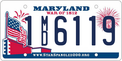 MD license plate 1MD6119