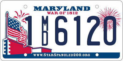 MD license plate 1MD6120