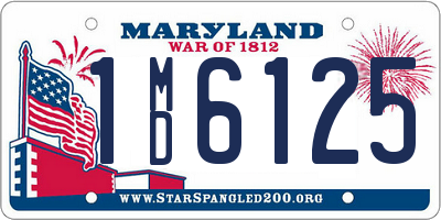 MD license plate 1MD6125