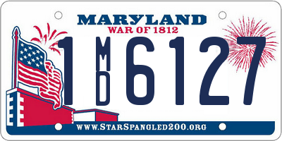 MD license plate 1MD6127