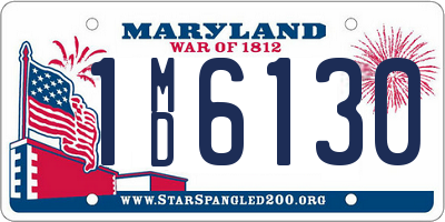 MD license plate 1MD6130