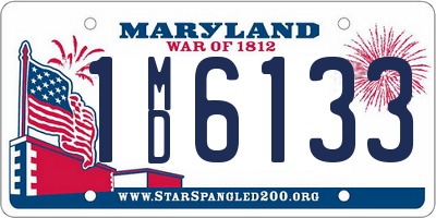 MD license plate 1MD6133