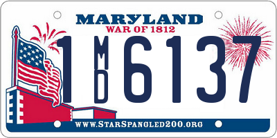 MD license plate 1MD6137