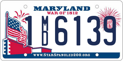 MD license plate 1MD6139