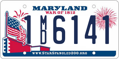 MD license plate 1MD6141