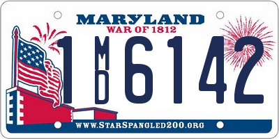 MD license plate 1MD6142