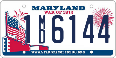 MD license plate 1MD6144