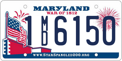 MD license plate 1MD6150