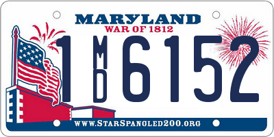 MD license plate 1MD6152