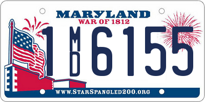 MD license plate 1MD6155