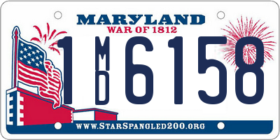 MD license plate 1MD6158