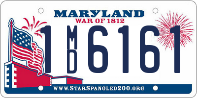 MD license plate 1MD6161