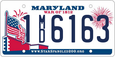 MD license plate 1MD6163