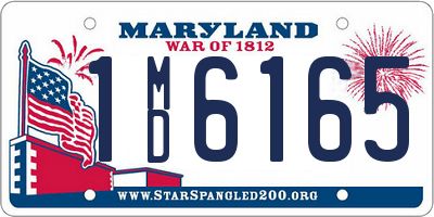 MD license plate 1MD6165