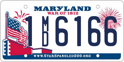 MD license plate 1MD6166