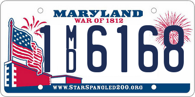 MD license plate 1MD6168