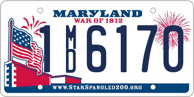 MD license plate 1MD6170