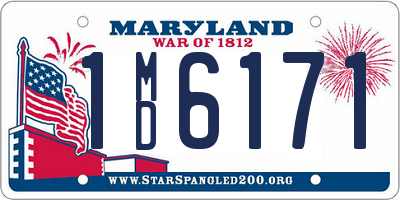 MD license plate 1MD6171