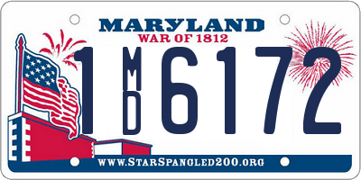 MD license plate 1MD6172