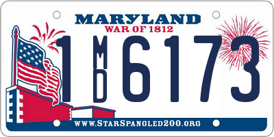 MD license plate 1MD6173