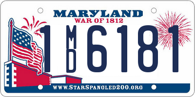 MD license plate 1MD6181