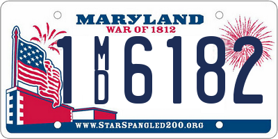 MD license plate 1MD6182