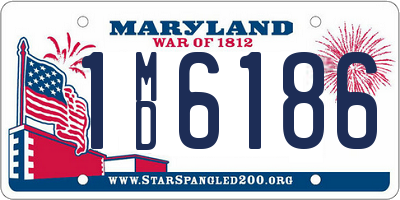 MD license plate 1MD6186