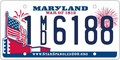 MD license plate 1MD6188