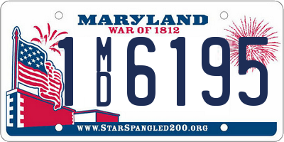 MD license plate 1MD6195