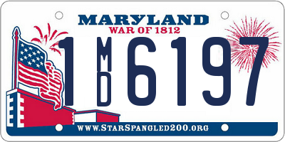 MD license plate 1MD6197