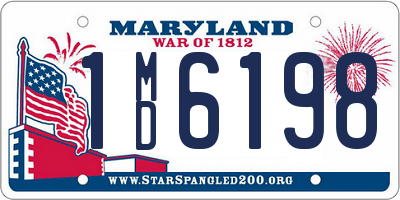 MD license plate 1MD6198