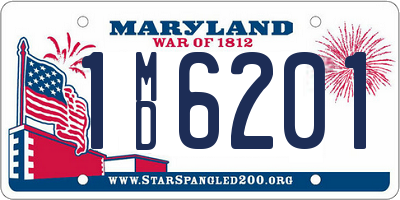 MD license plate 1MD6201