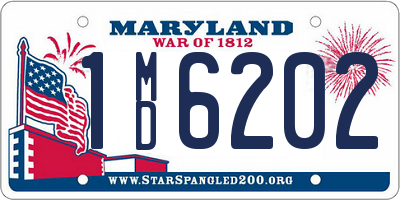 MD license plate 1MD6202